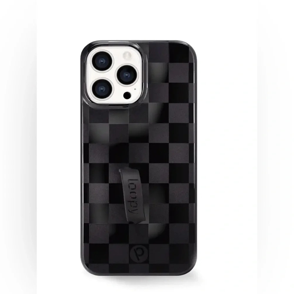 Loopy | Midnight Checkered Righty iPhone 13 Pro Max Case